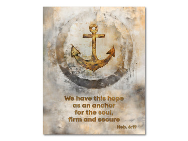 Hope as an anchor for the soul (Heb. 6:19) Poster Print